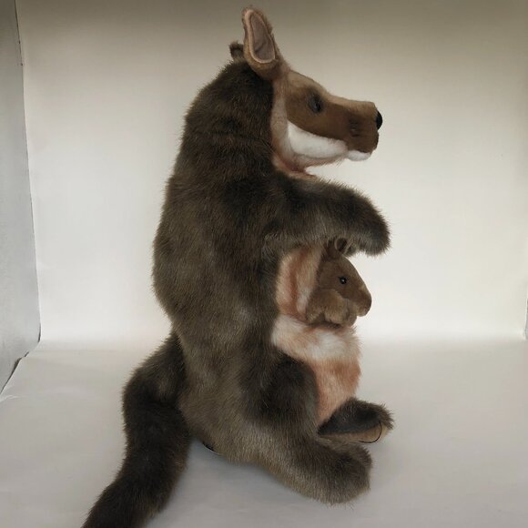 Hansa Plush New w/Tag Handcrafted Kangaroo Hand Puppet - Picture 9 of 16